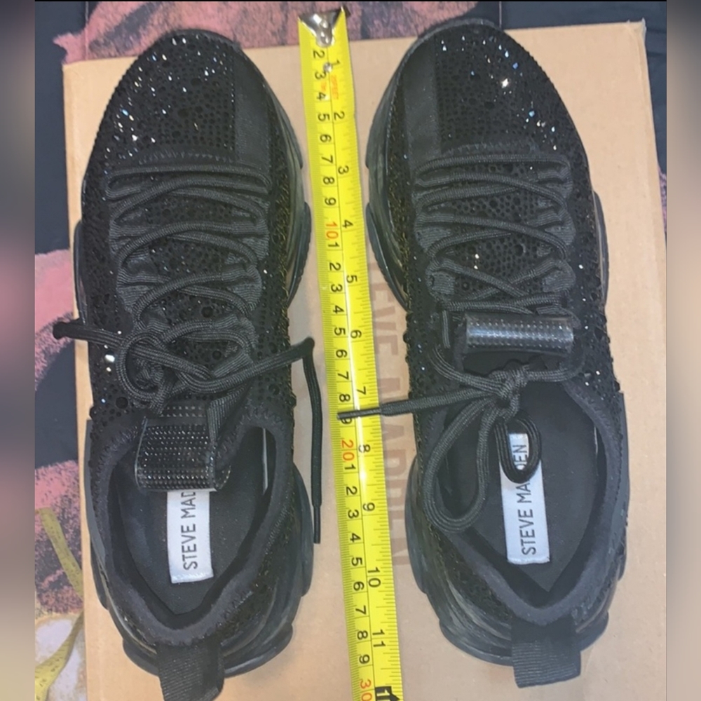 Steve Madden Maxima R Black Rhinestone 8 (fits like 7.5) copy - Picture 12 of 15